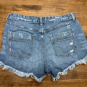 Free People frayed jean shorts